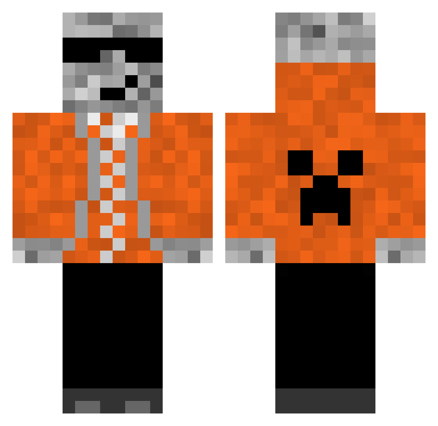 Floret Minecraft skin, front and back view