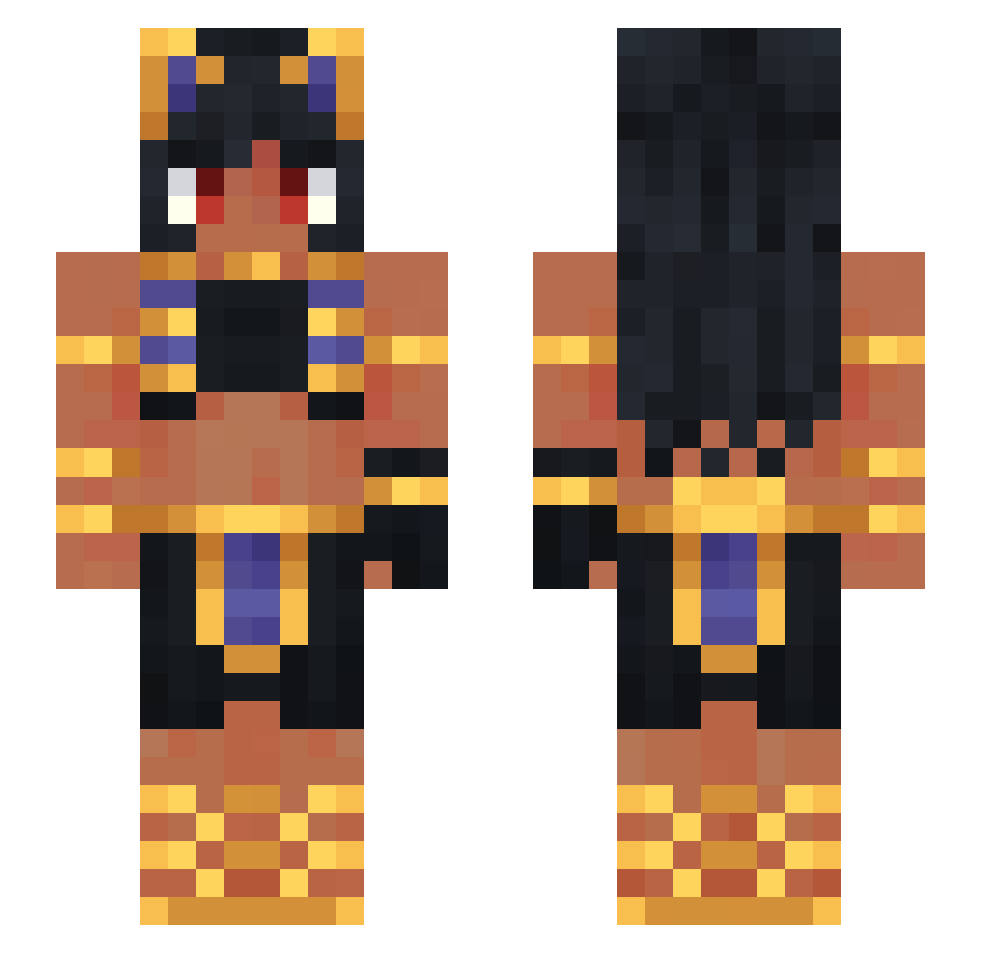 FemboyM3rcy Minecraft skin, front and back view