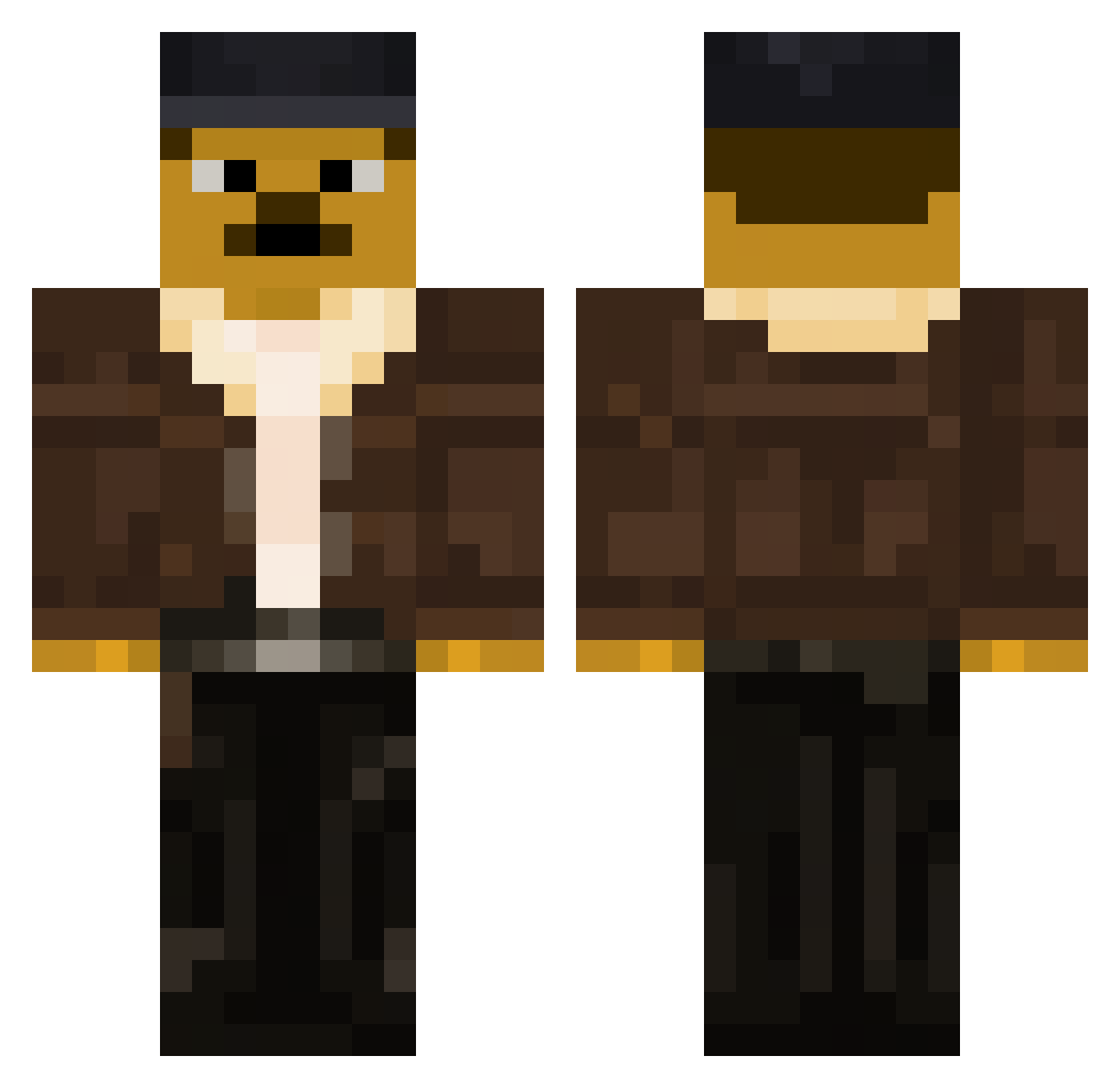 Maartenvlam Minecraft skin, front and back view