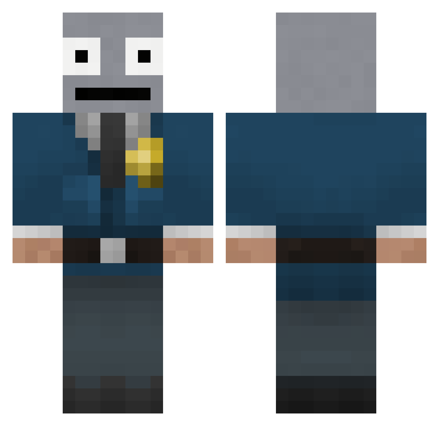 froguiii Minecraft skin, front and back view