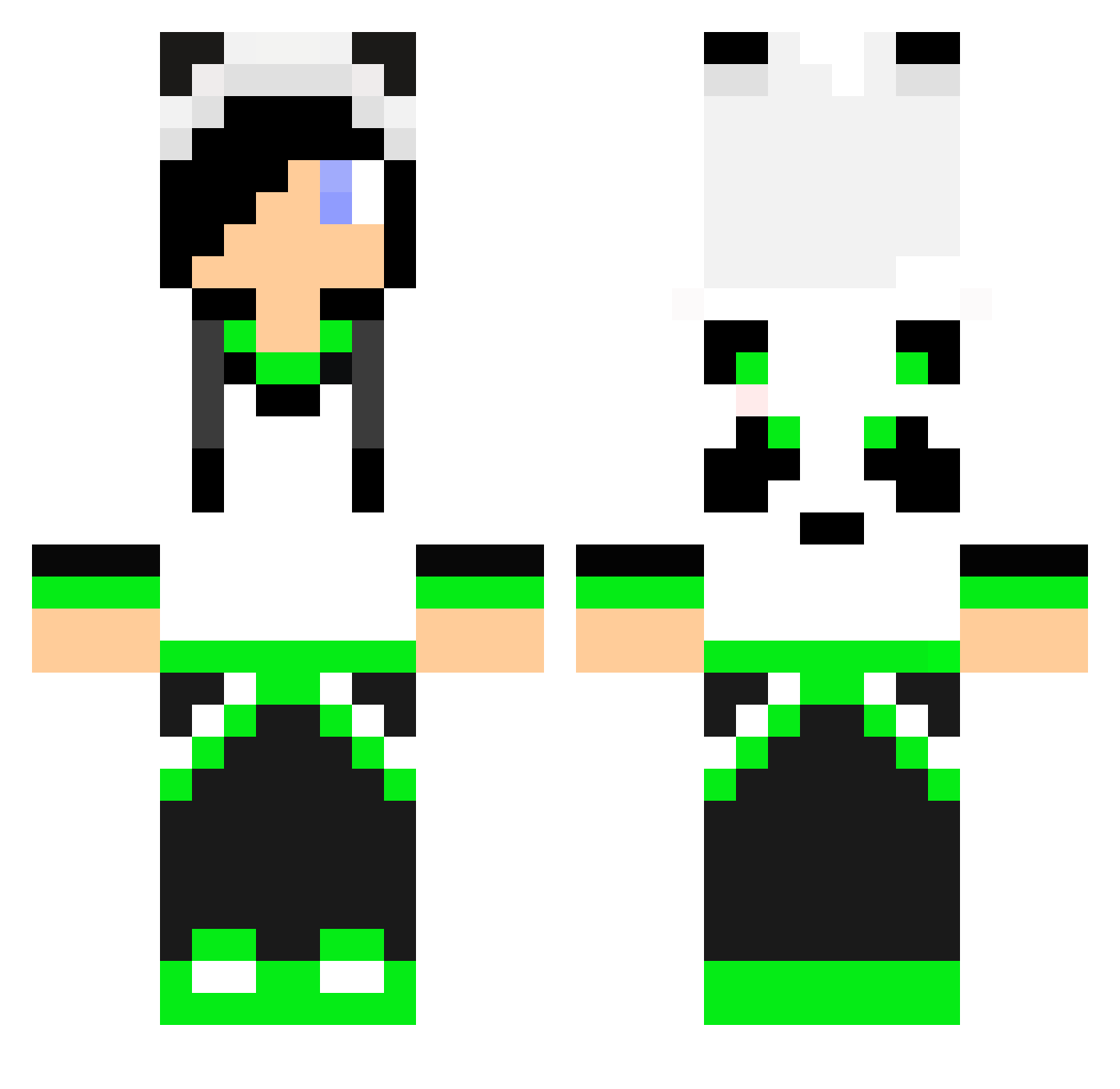 SmeagleEletrico Minecraft skin, front and back view
