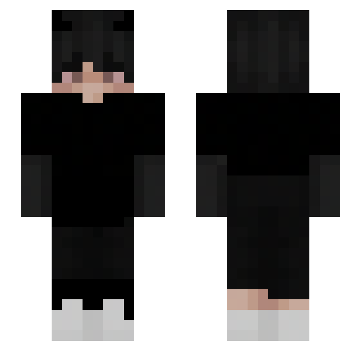 SoloSoyAaron Minecraft skin, front and back view