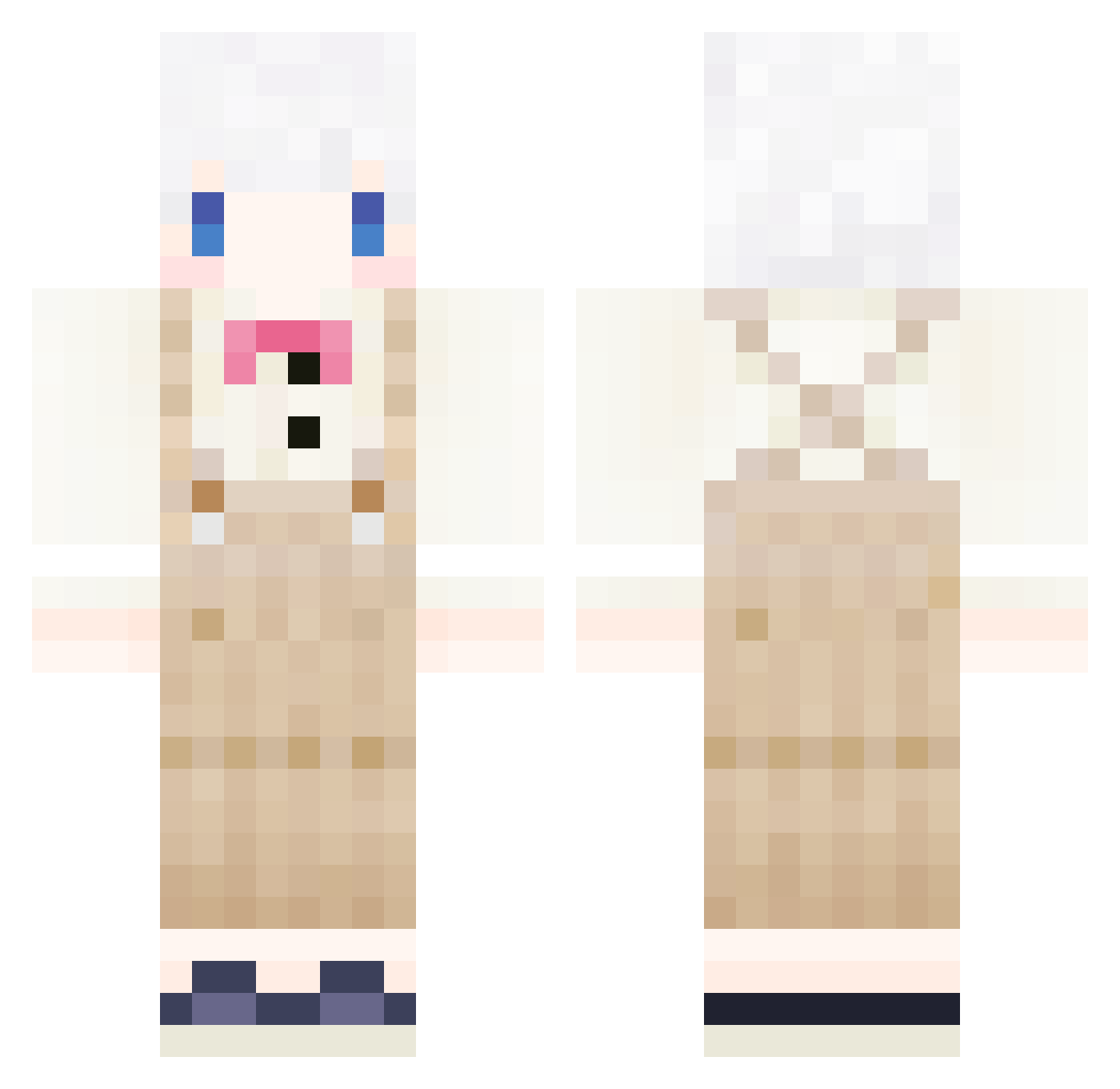 Xia0yu Minecraft skin, front and back view