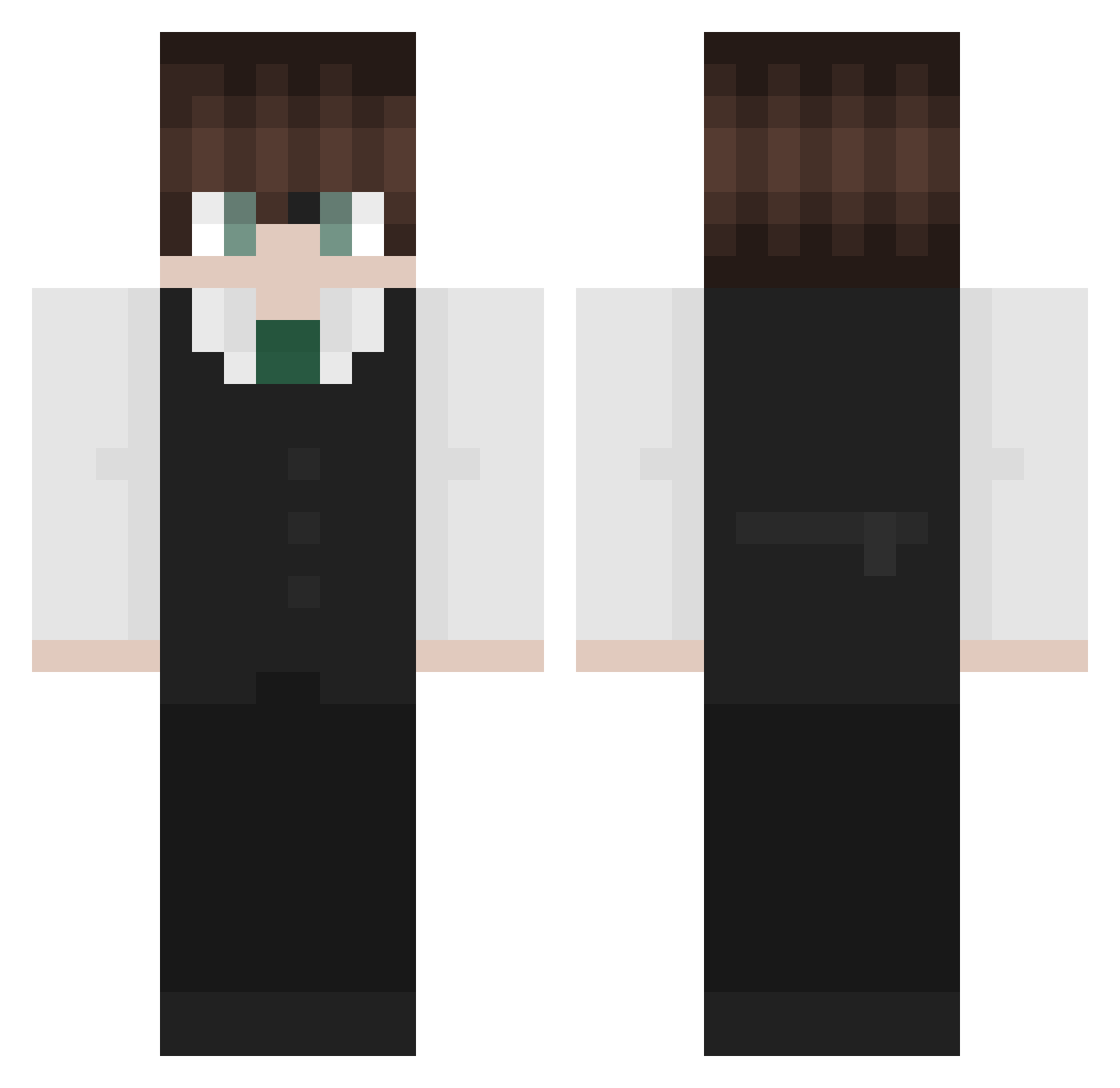 Yunnaiv Minecraft skin, front and back view