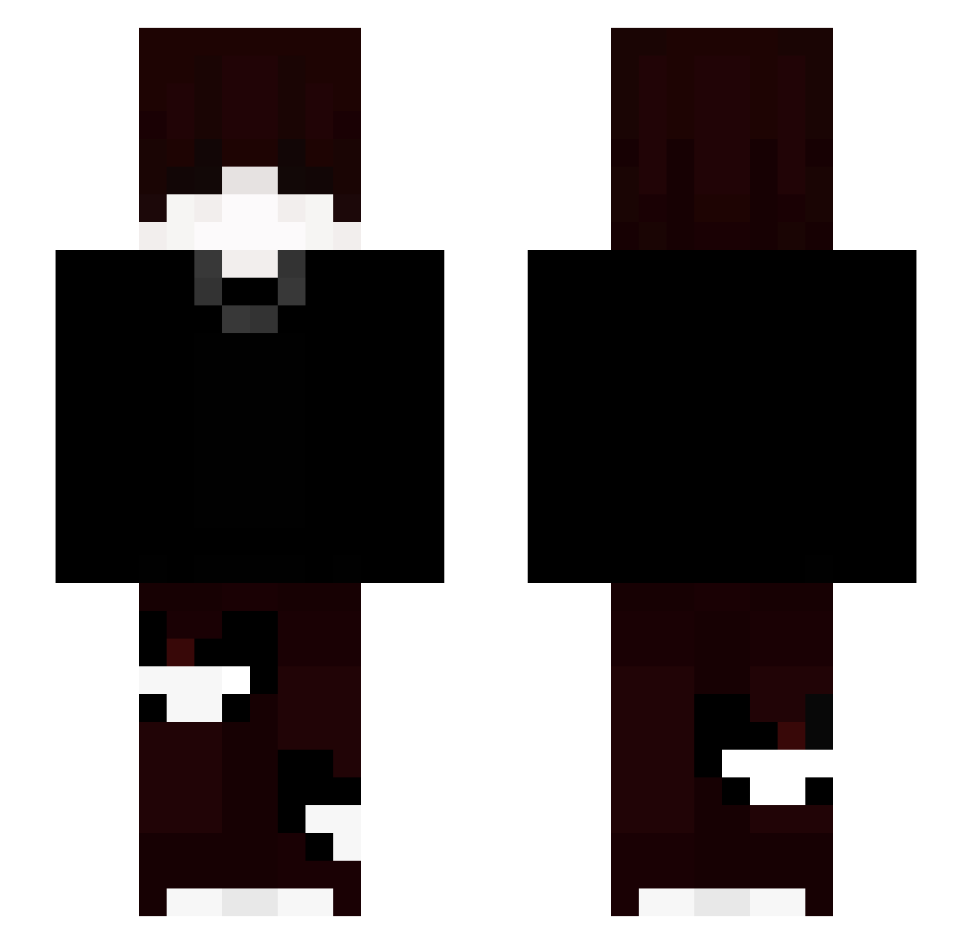 0rimm Minecraft skin, front and back view