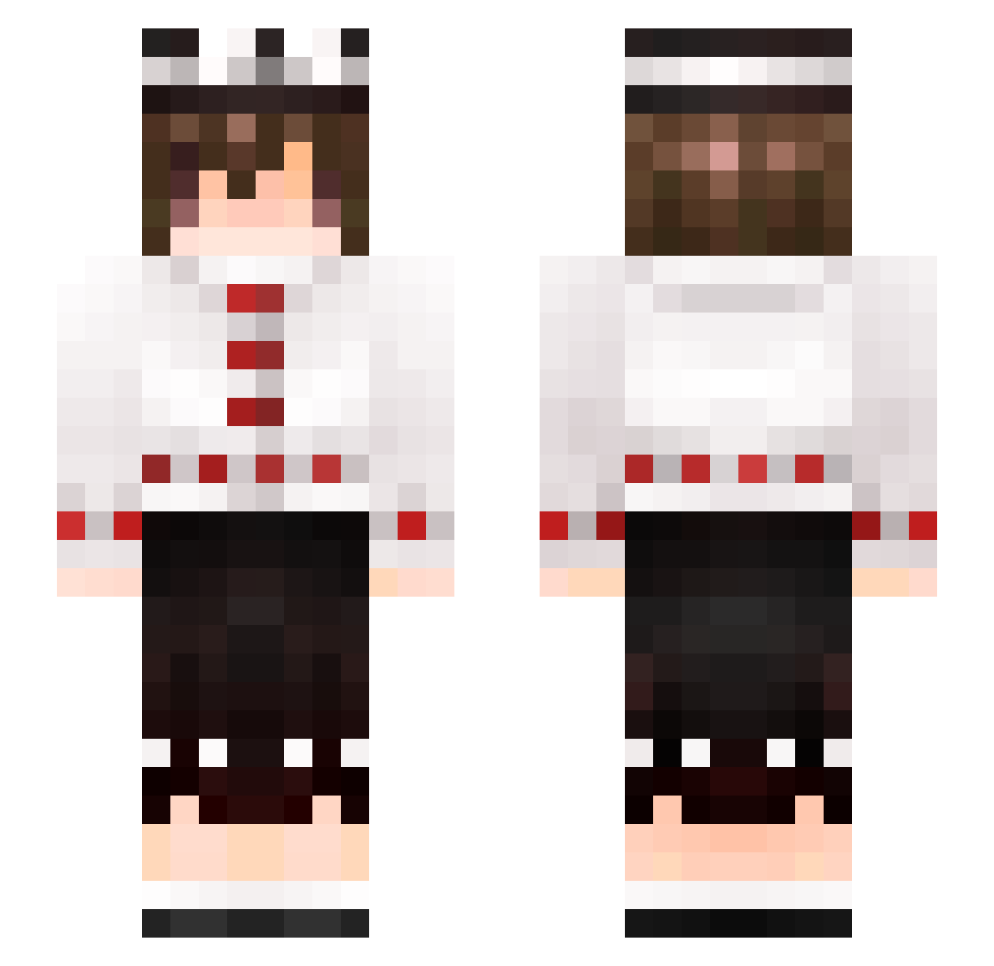 Ranrei_Momiji Minecraft skin, front and back view