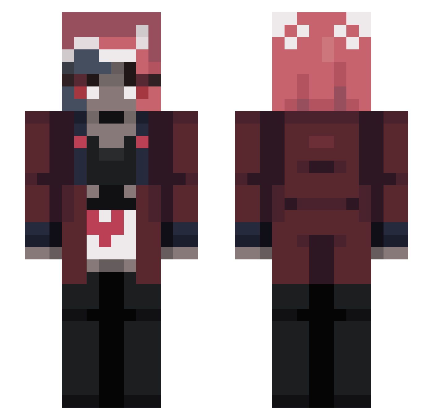 hhasan Minecraft skin, front and back view