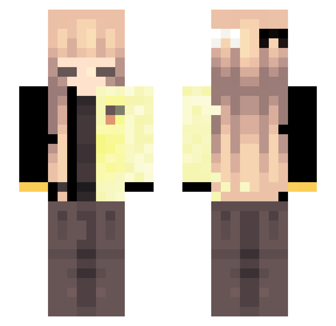 tengerine2040 Minecraft skin, front and back view