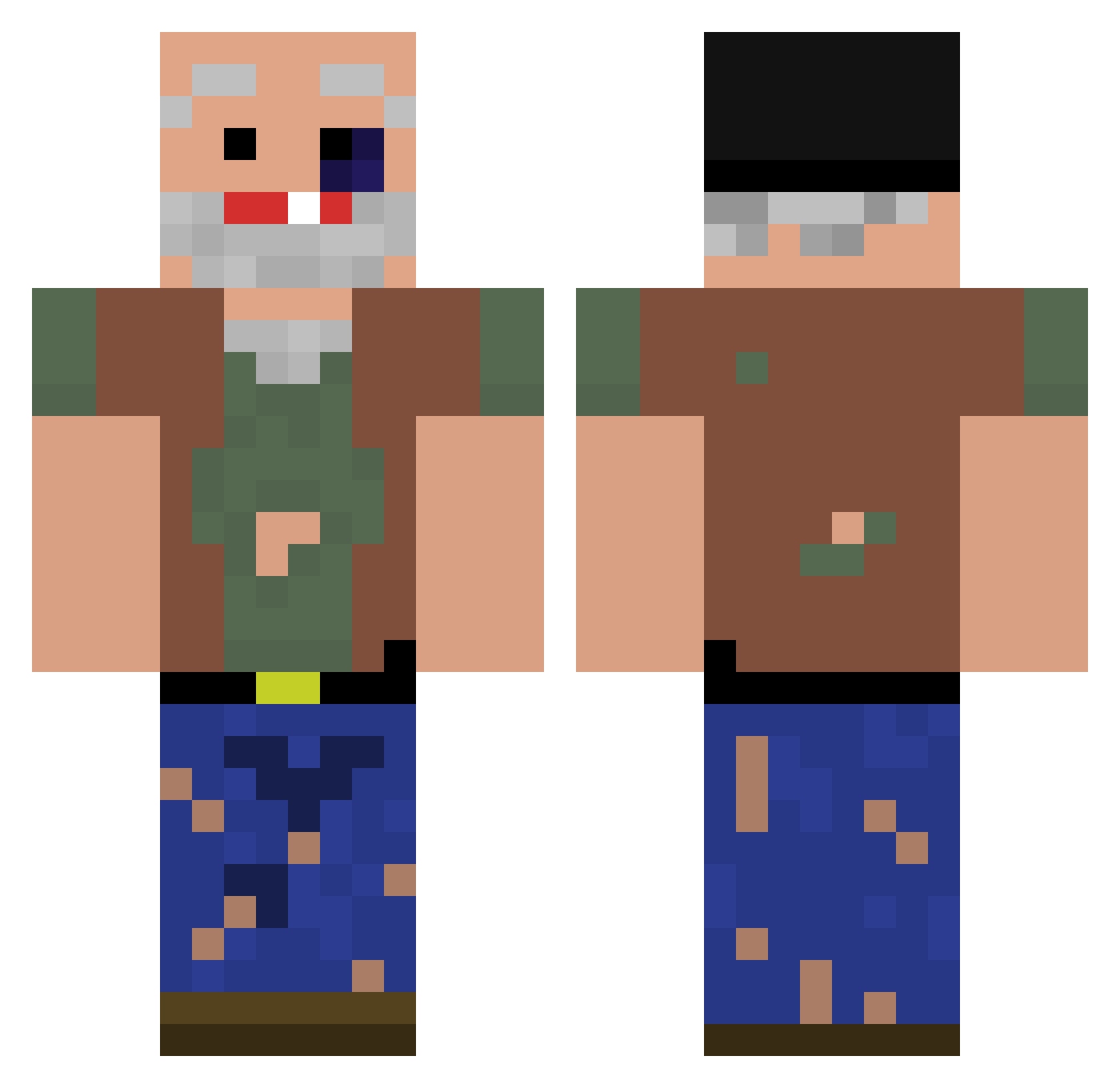 Eonnui Minecraft skin, front and back view