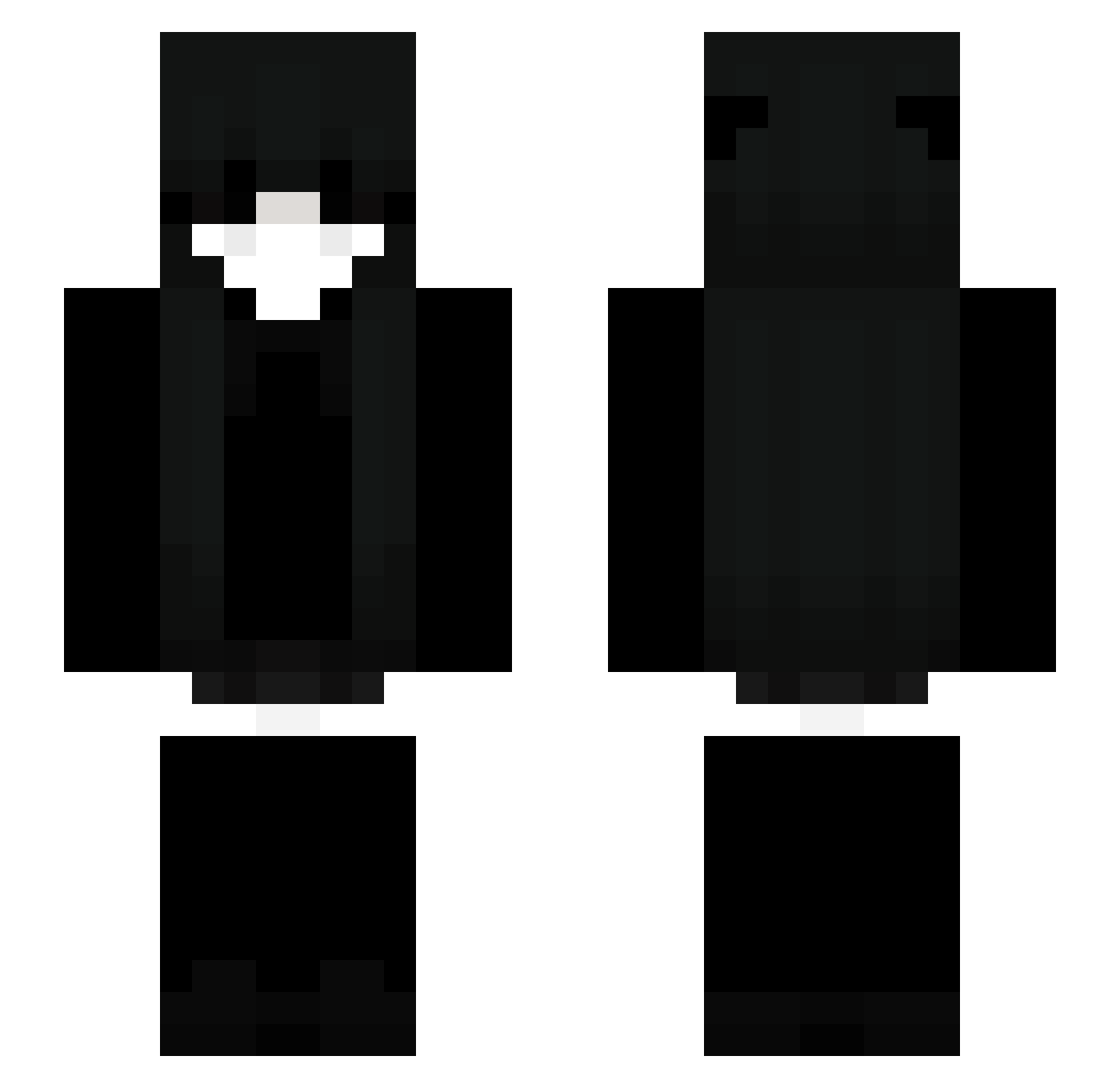 Sissy_sky Minecraft skin, front and back view