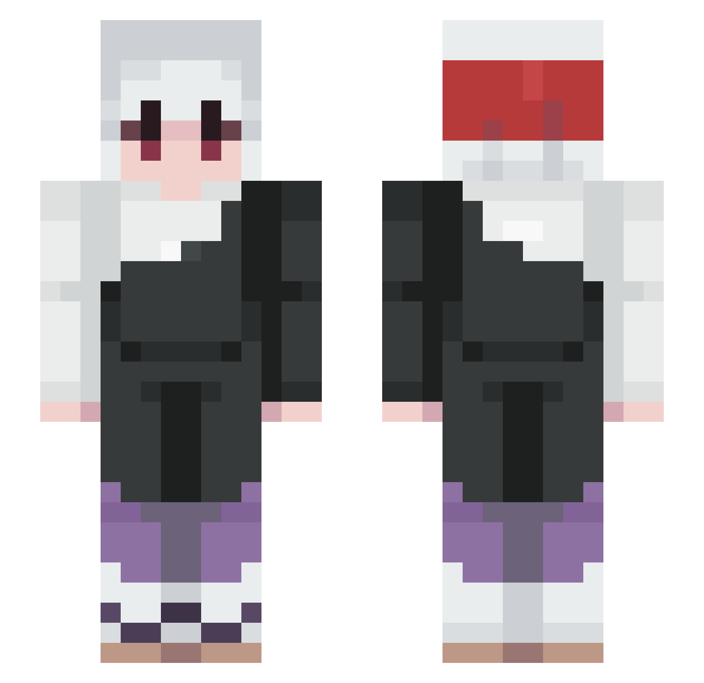 _R9gue Minecraft skin, front and back view