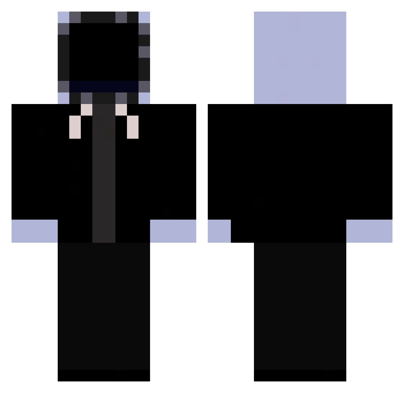 Vex_Deez Minecraft skin, front and back view
