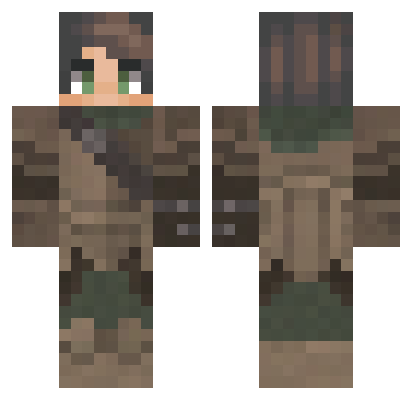 Singularity_ Minecraft skin, front and back view
