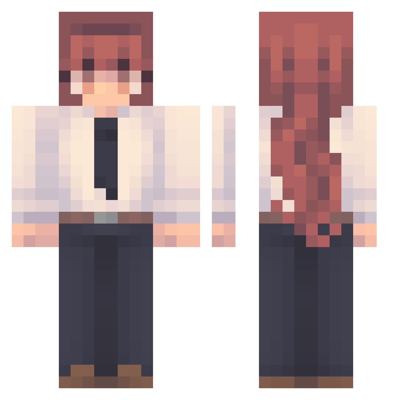 Seckzi Minecraft skin, front and back view
