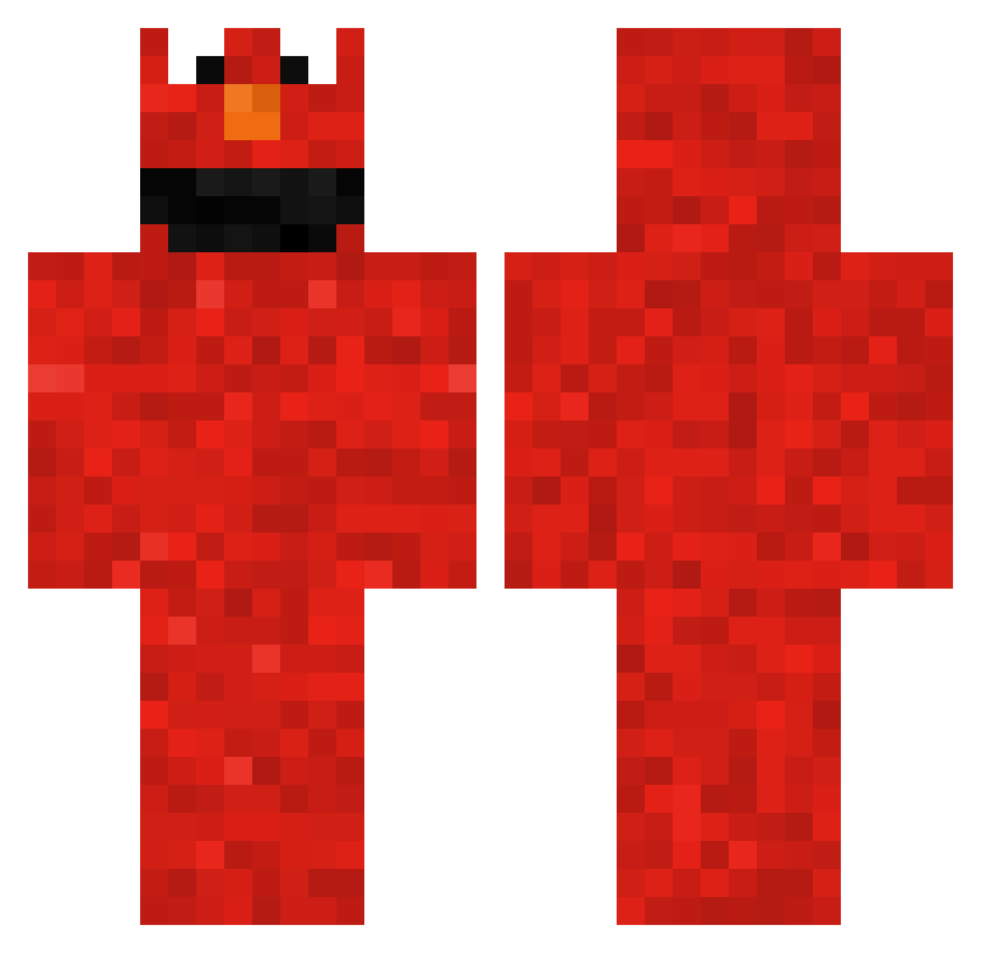 electricz Minecraft skin, front and back view