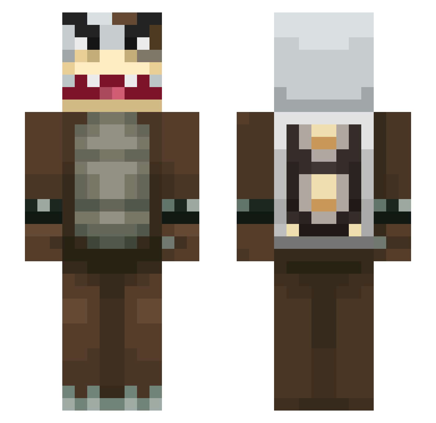 manidontknow Minecraft skin, front and back view