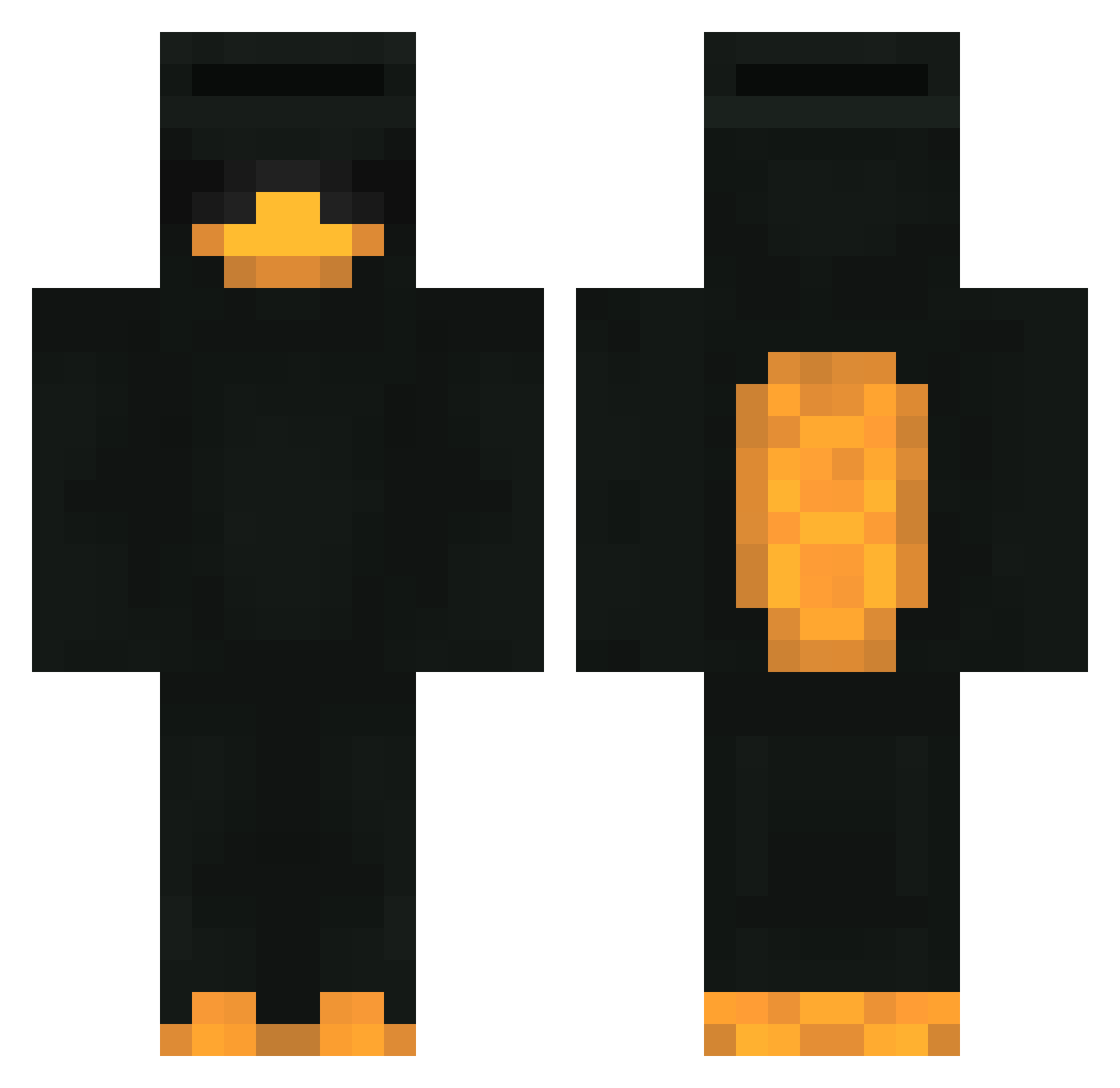 SP6RT4 Minecraft skin, front and back view