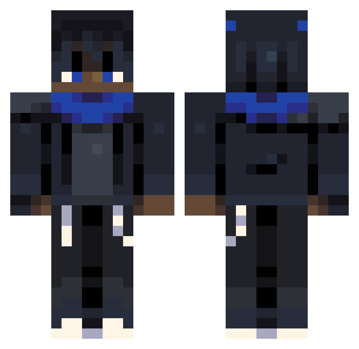 Mr_Manos Minecraft skin, front and back view