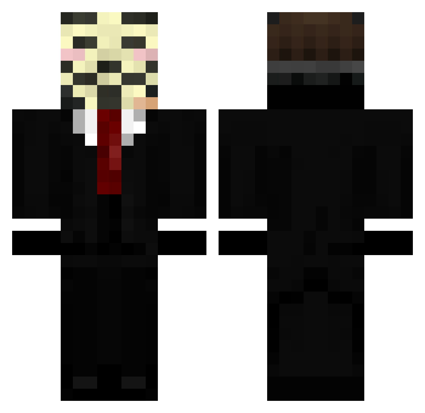 3eder0v Minecraft skin, front and back view