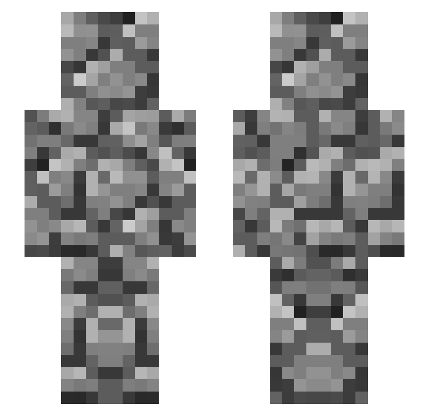 wondaers Minecraft skin, front and back view