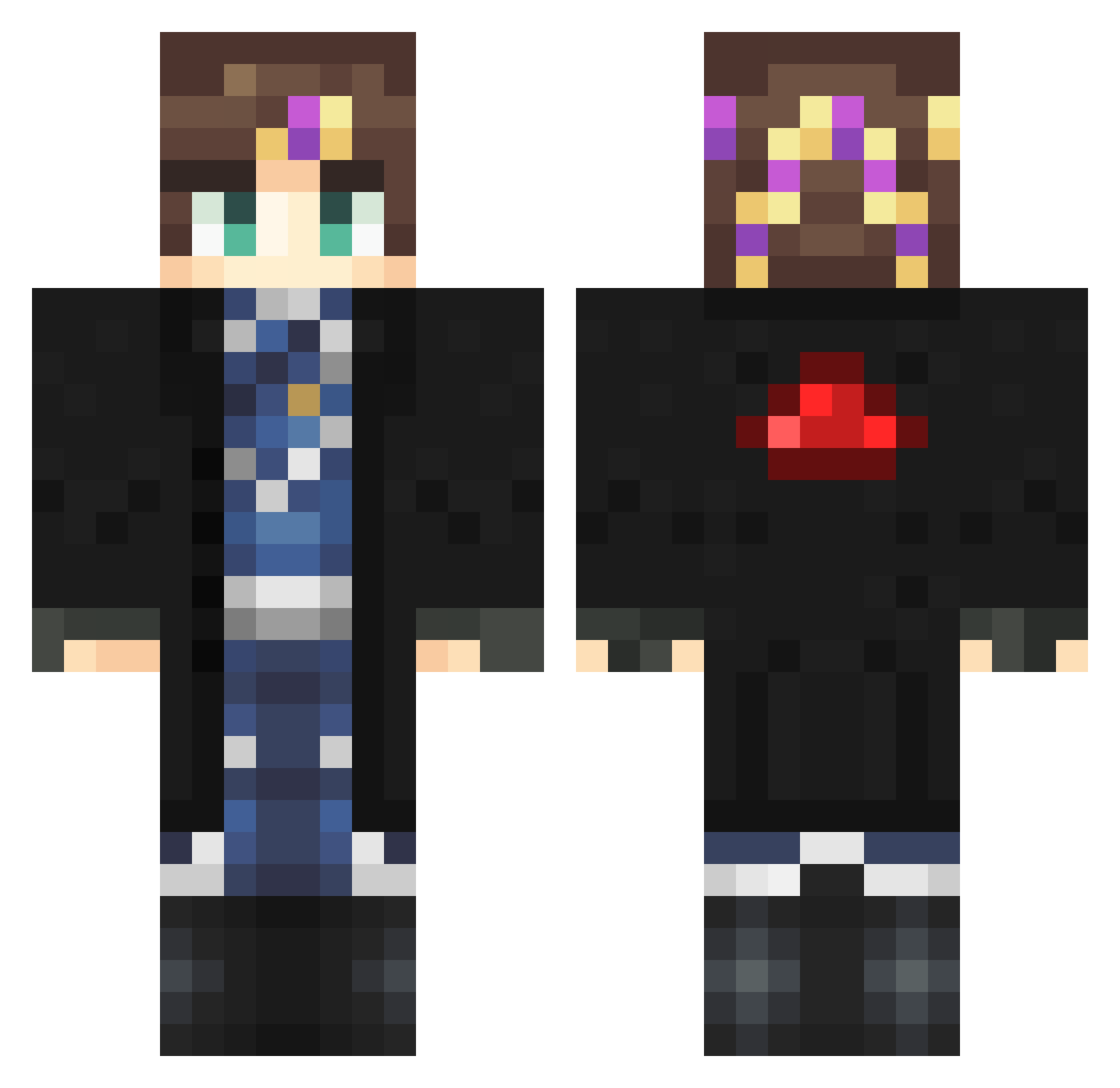 minecon1212 Minecraft skin, front and back view