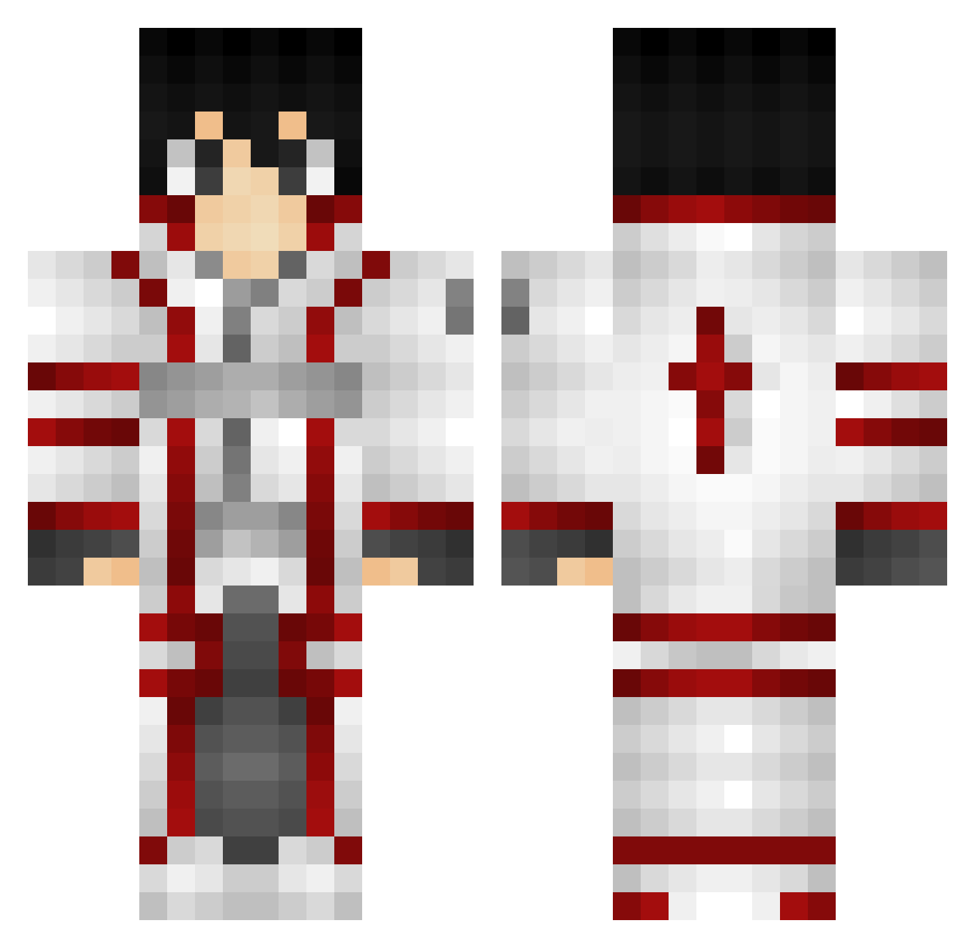 SamNeko_ Minecraft skin, front and back view