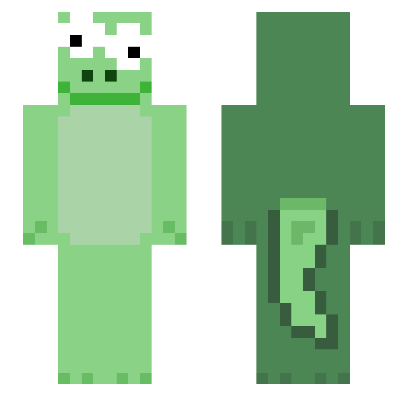 Canc1234 Minecraft skin, front and back view