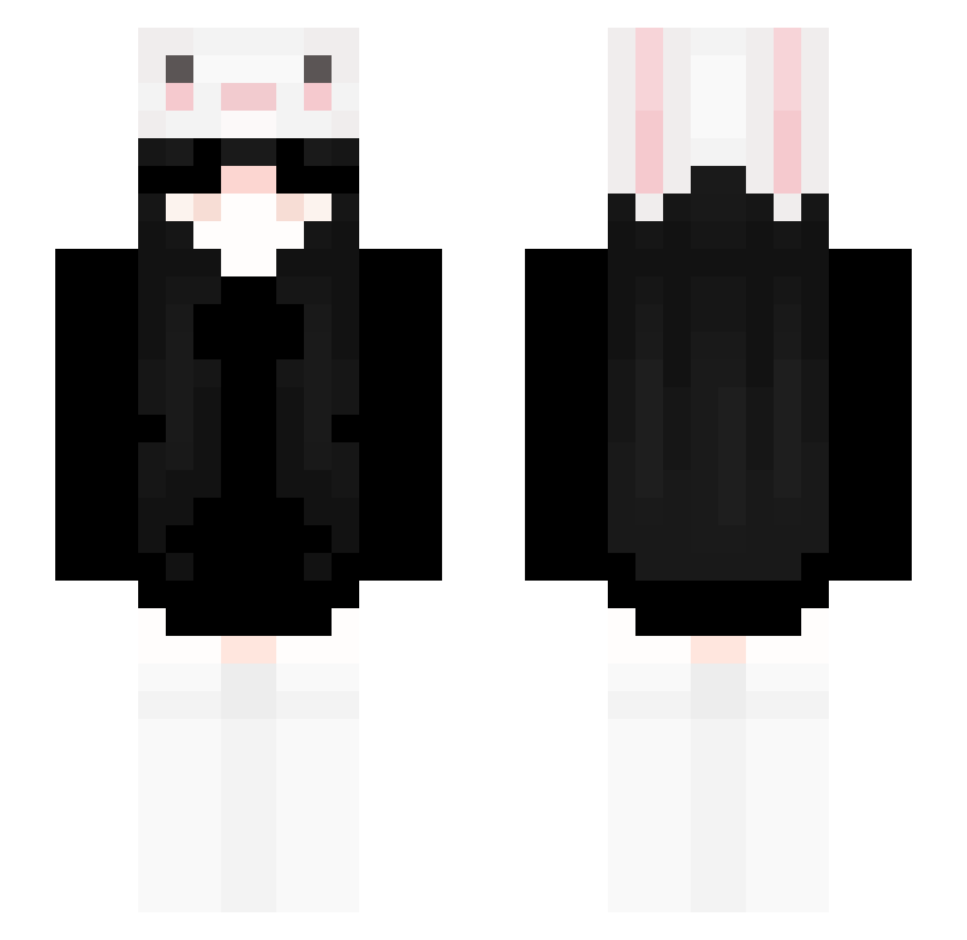 LightToJapan Minecraft skin, front and back view