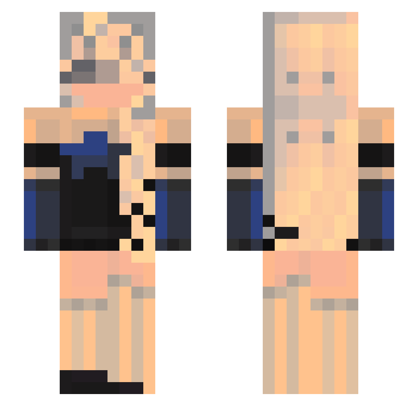offtones Minecraft skin, front and back view
