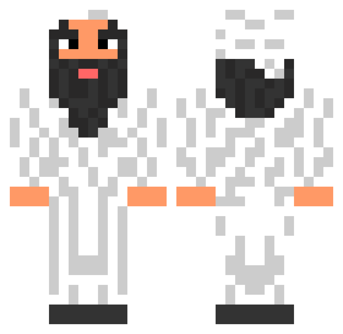 Antek_podpalacz Minecraft skin, front and back view