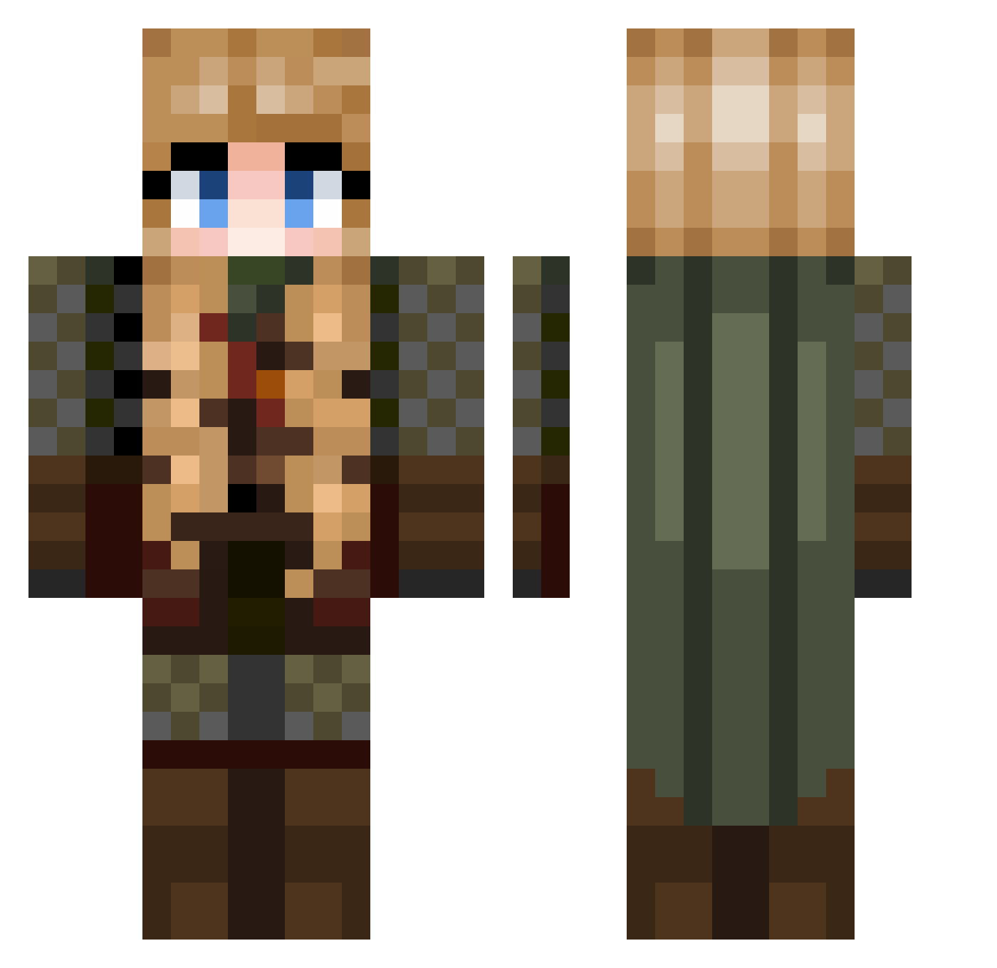 Subtlecobra3864_ Minecraft skin, front and back view