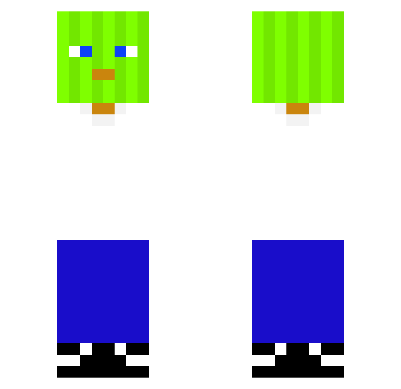 SANTY921 Minecraft skin, front and back view