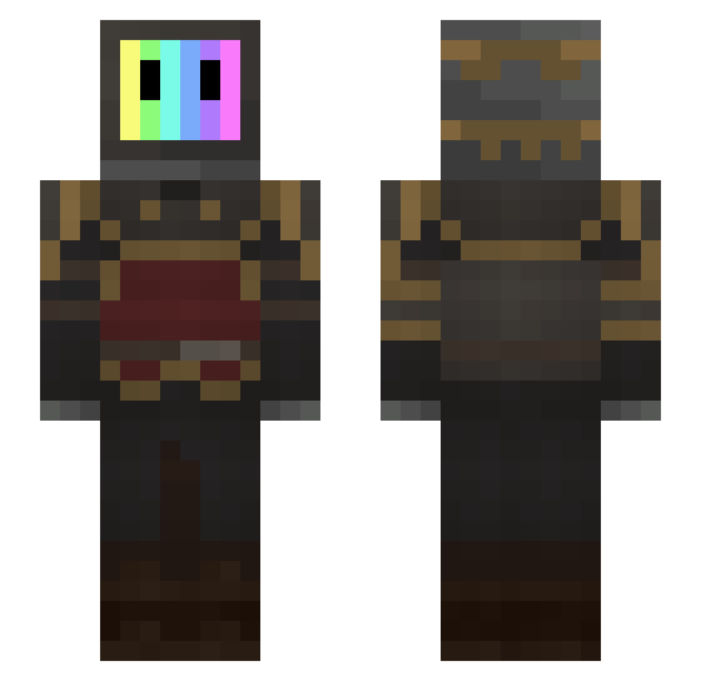 mothman_42 Minecraft skin, front and back view