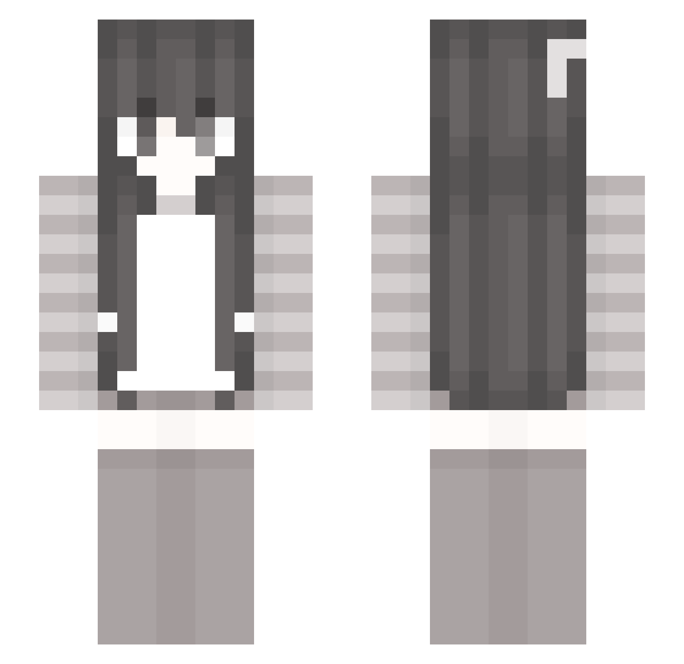 seteru Minecraft skin, front and back view