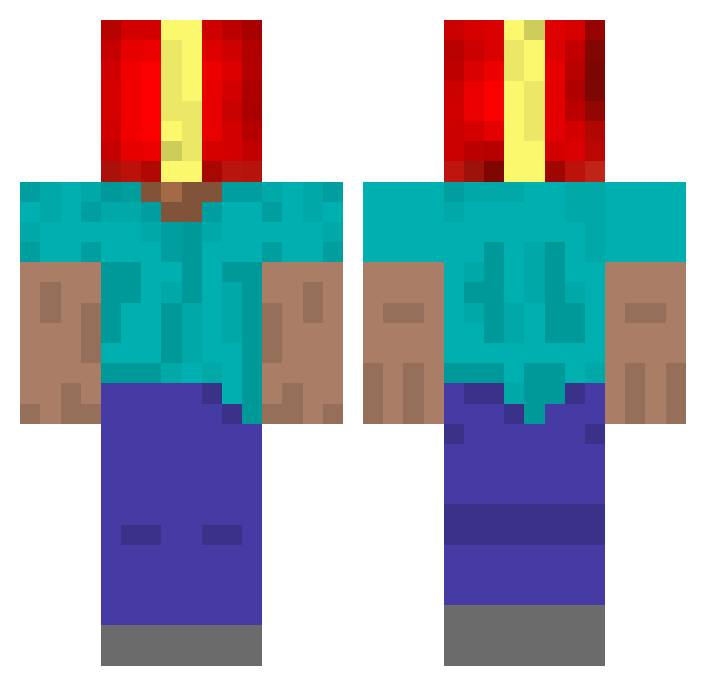 Strongtruong Minecraft skin, front and back view