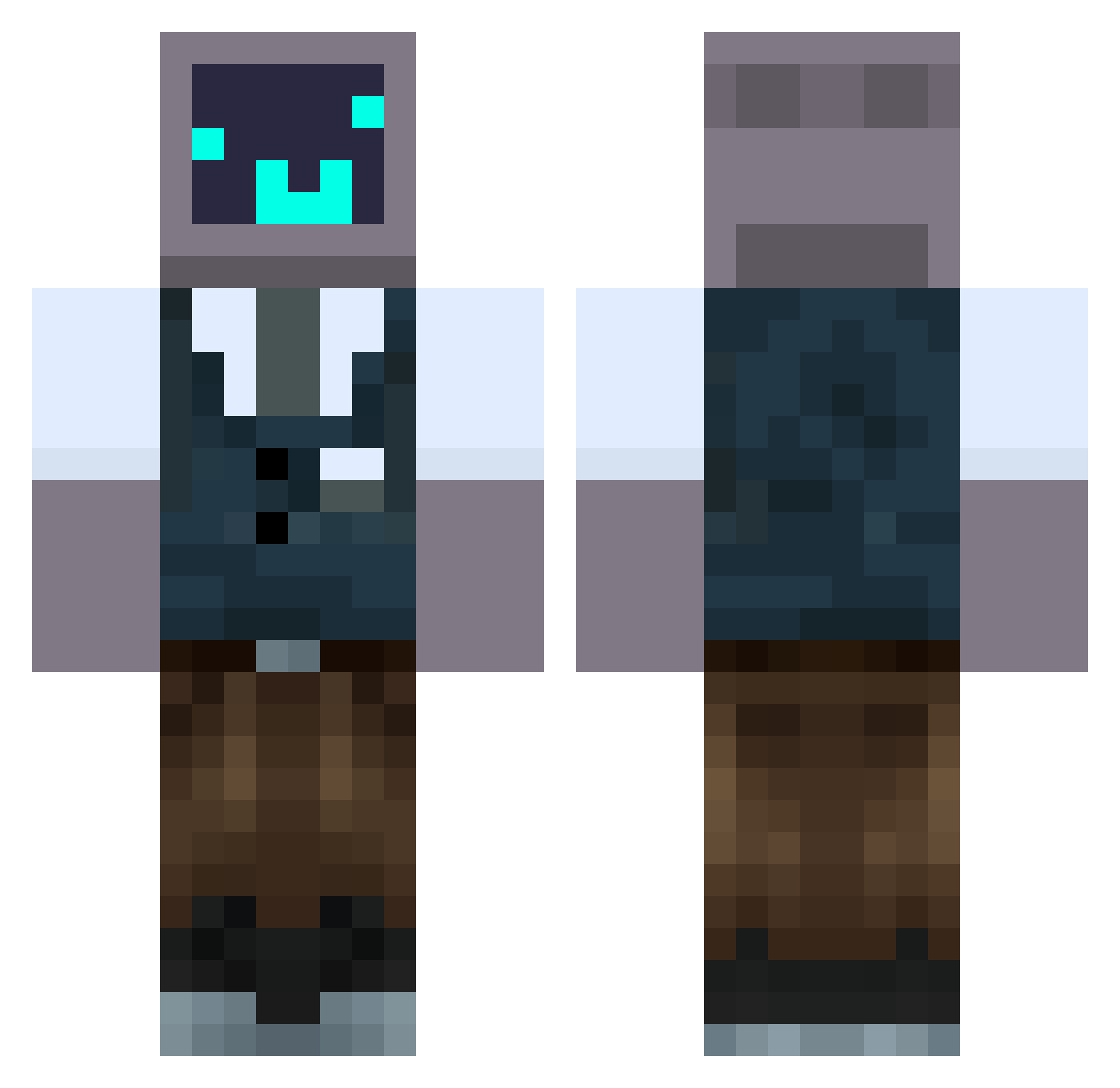 YourGenericCook Minecraft skin, front and back view