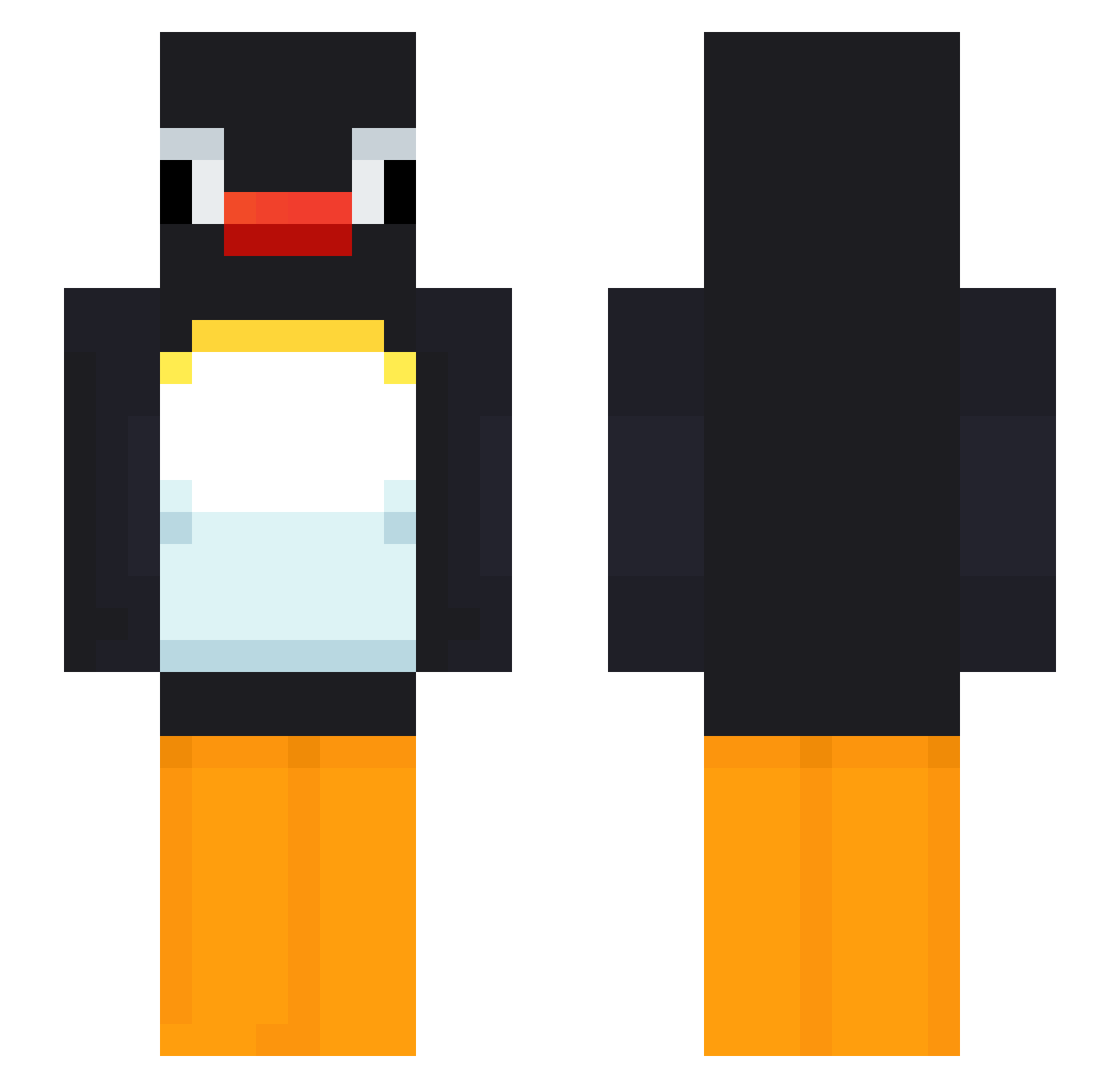 Flash2332 Minecraft skin, front and back view
