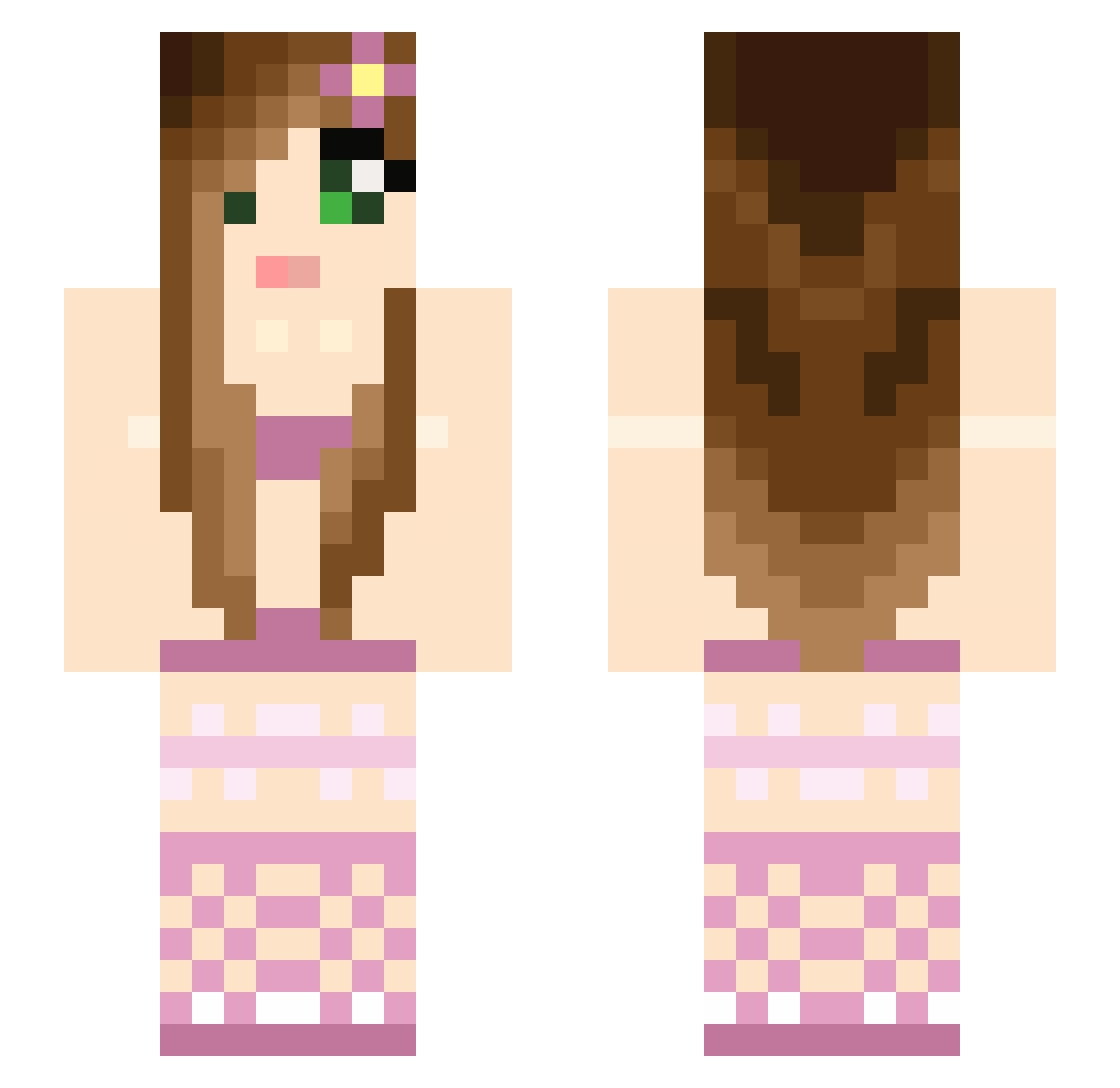 WVito Minecraft skin, front and back view