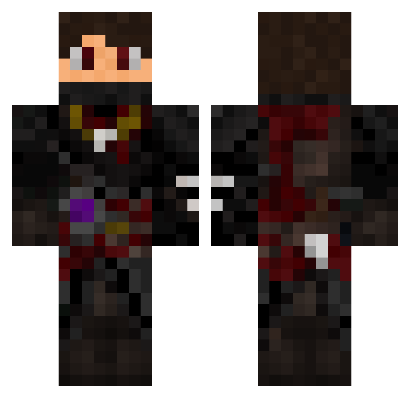 whoooop Minecraft skin, front and back view