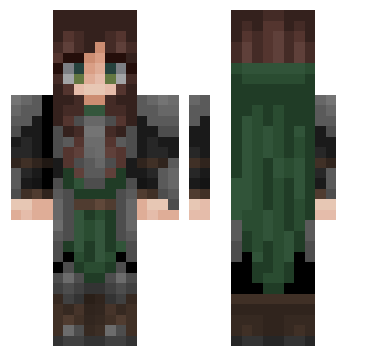 _Remnada_ Minecraft skin, front and back view