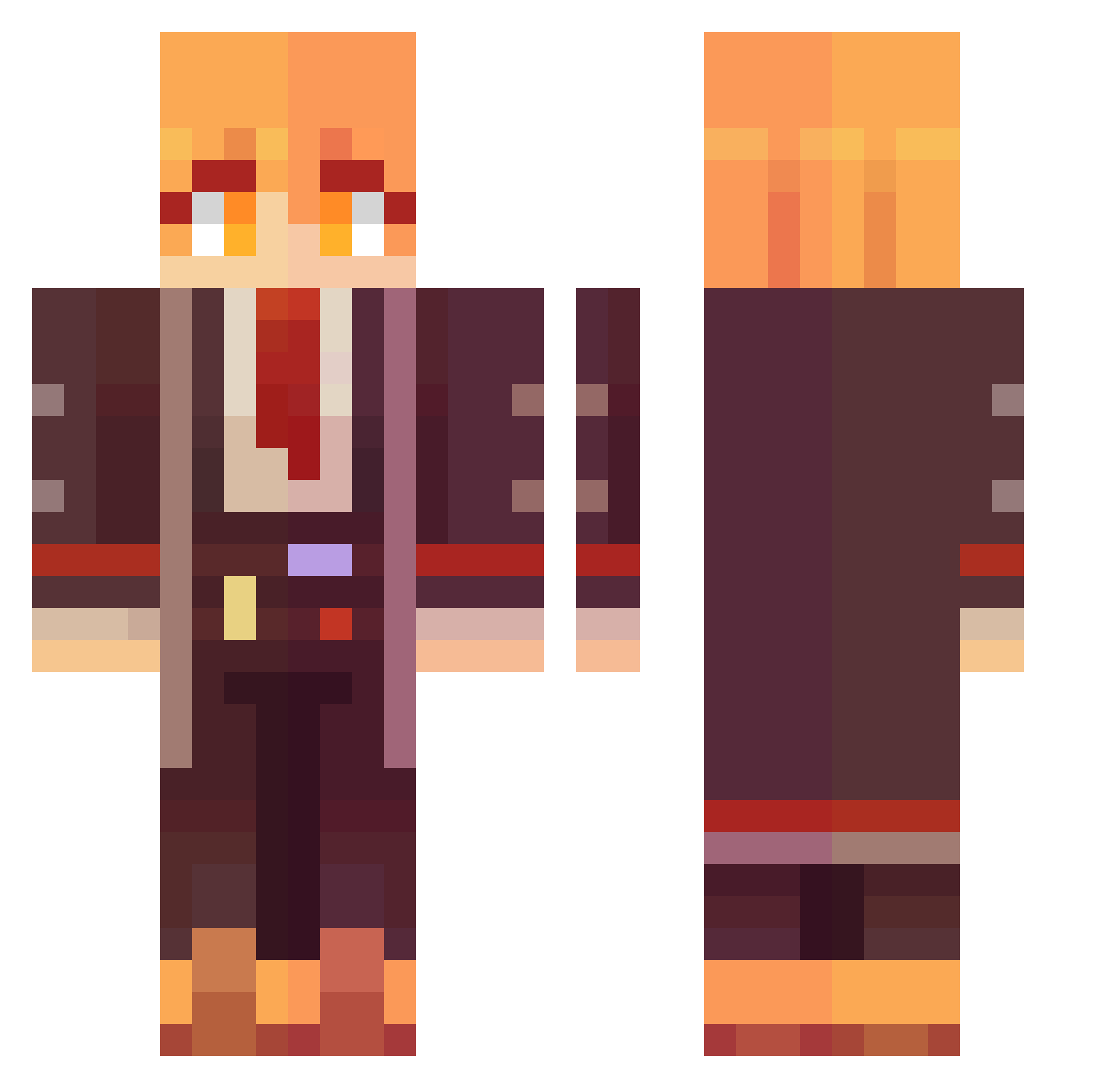 Lapperzs Minecraft skin, front and back view