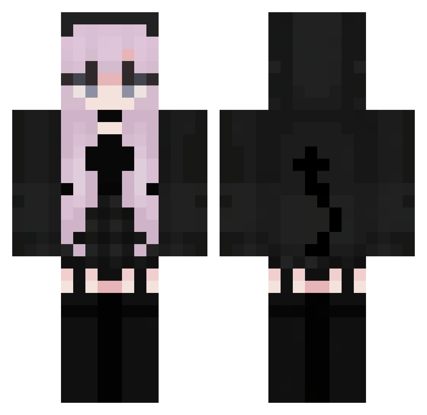 munkeyfungus Minecraft skin, front and back view