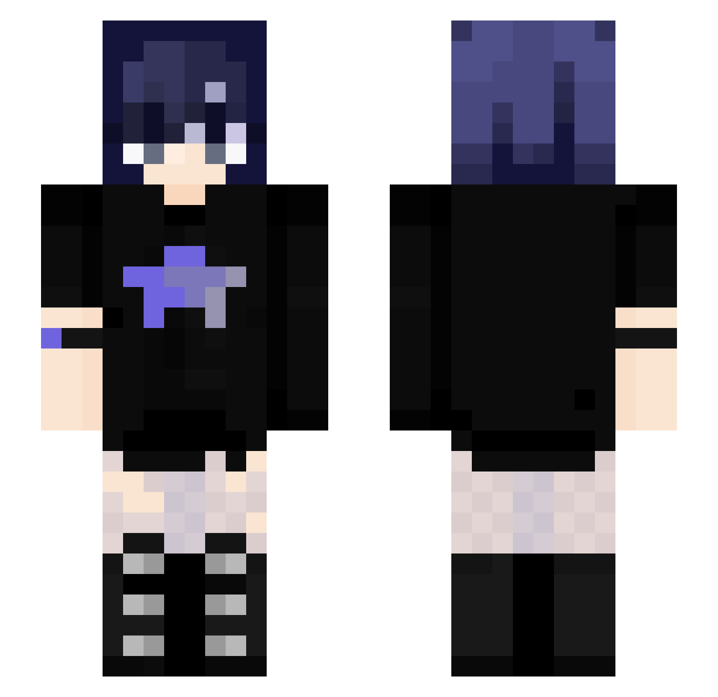 mini_RoLL Minecraft skin, front and back view