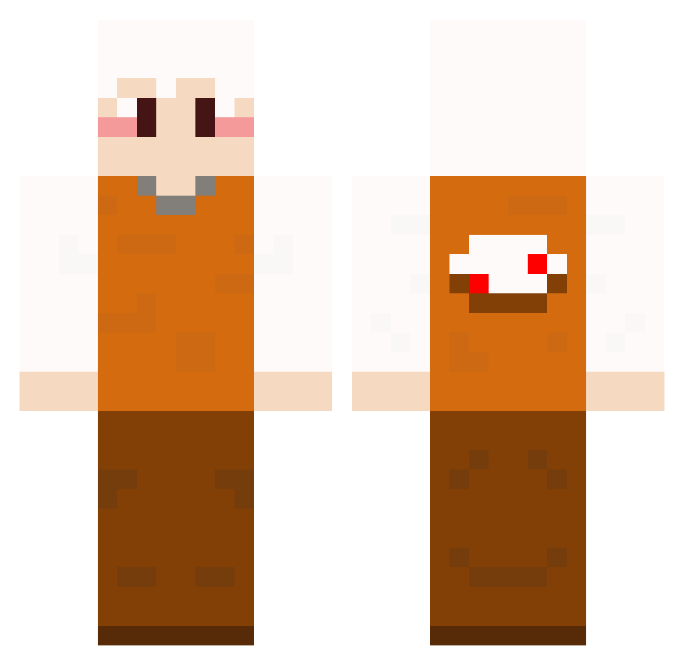 MITSUH Minecraft skin, front and back view