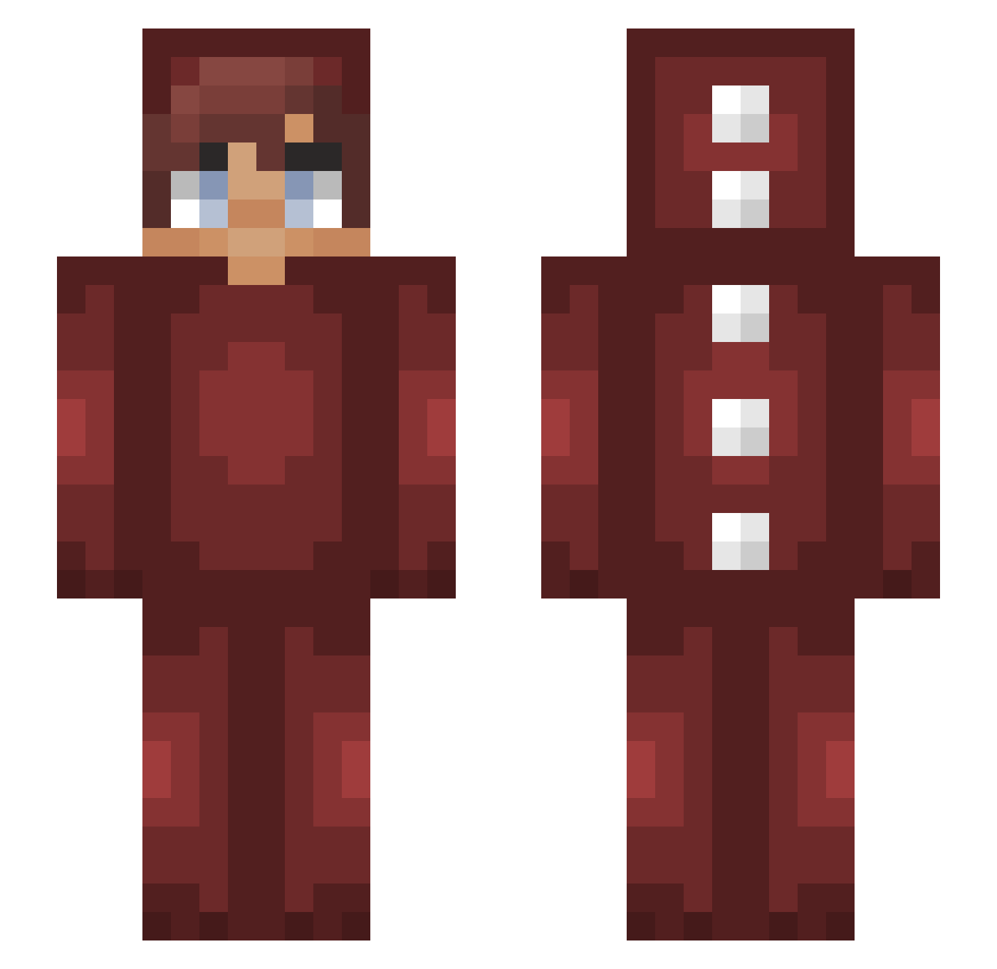 Yaritaii Minecraft skin, front and back view