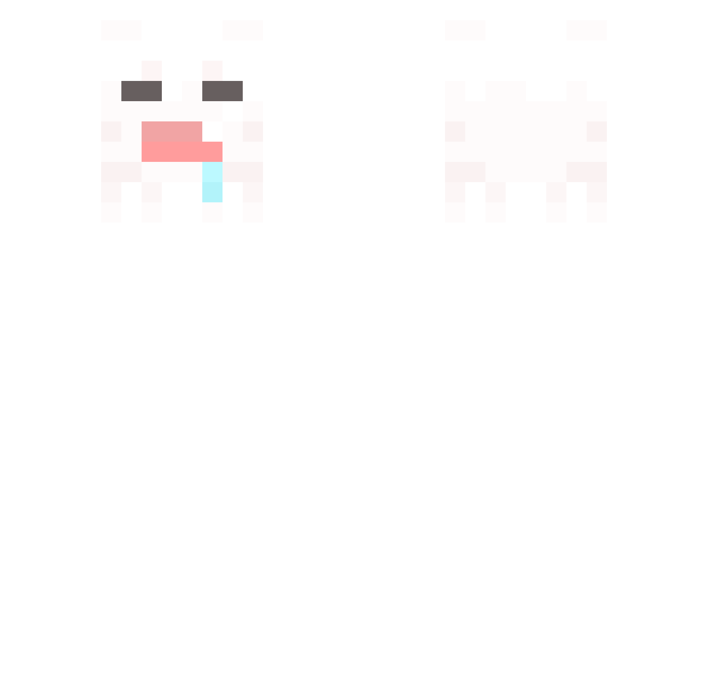 xyouy Minecraft skin, front and back view