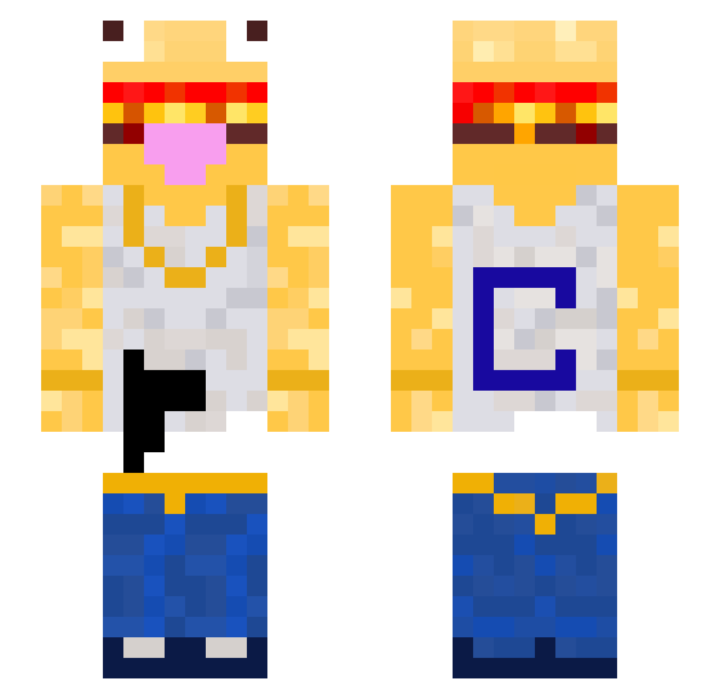 coricidin Minecraft skin, front and back view
