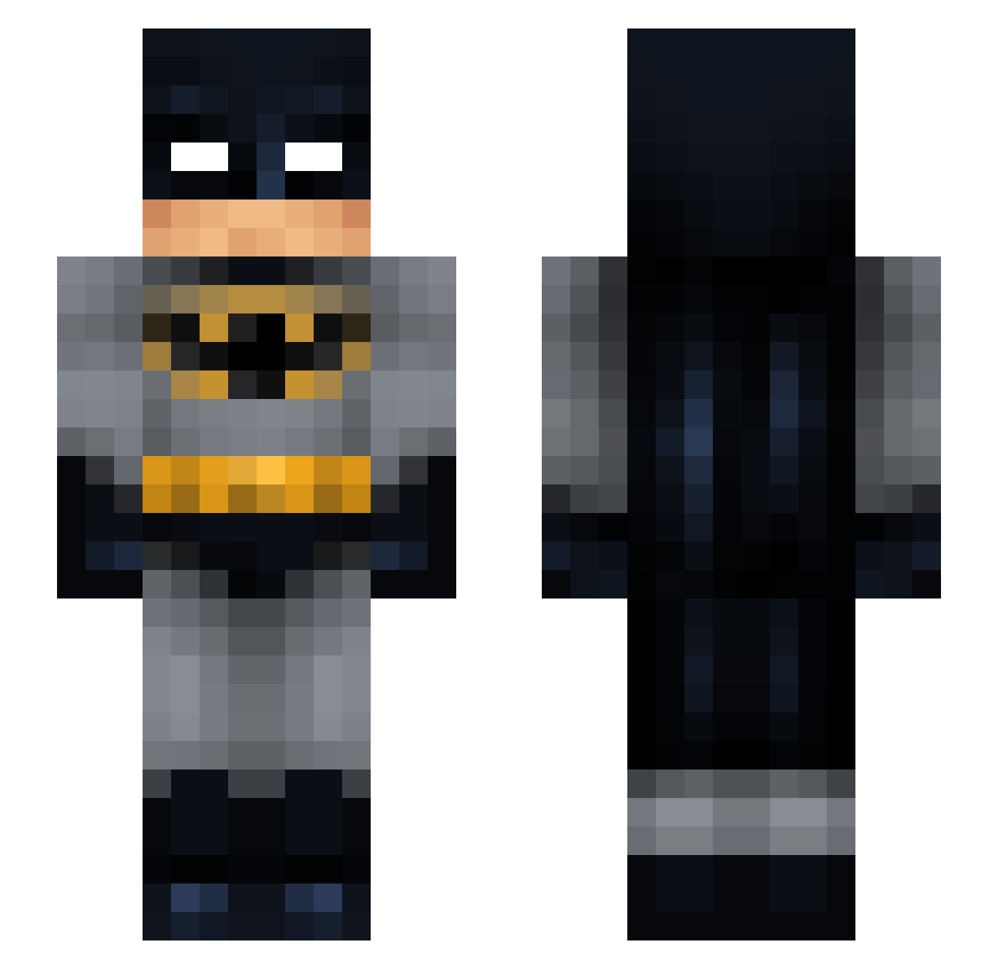 Punter Minecraft skin, front and back view
