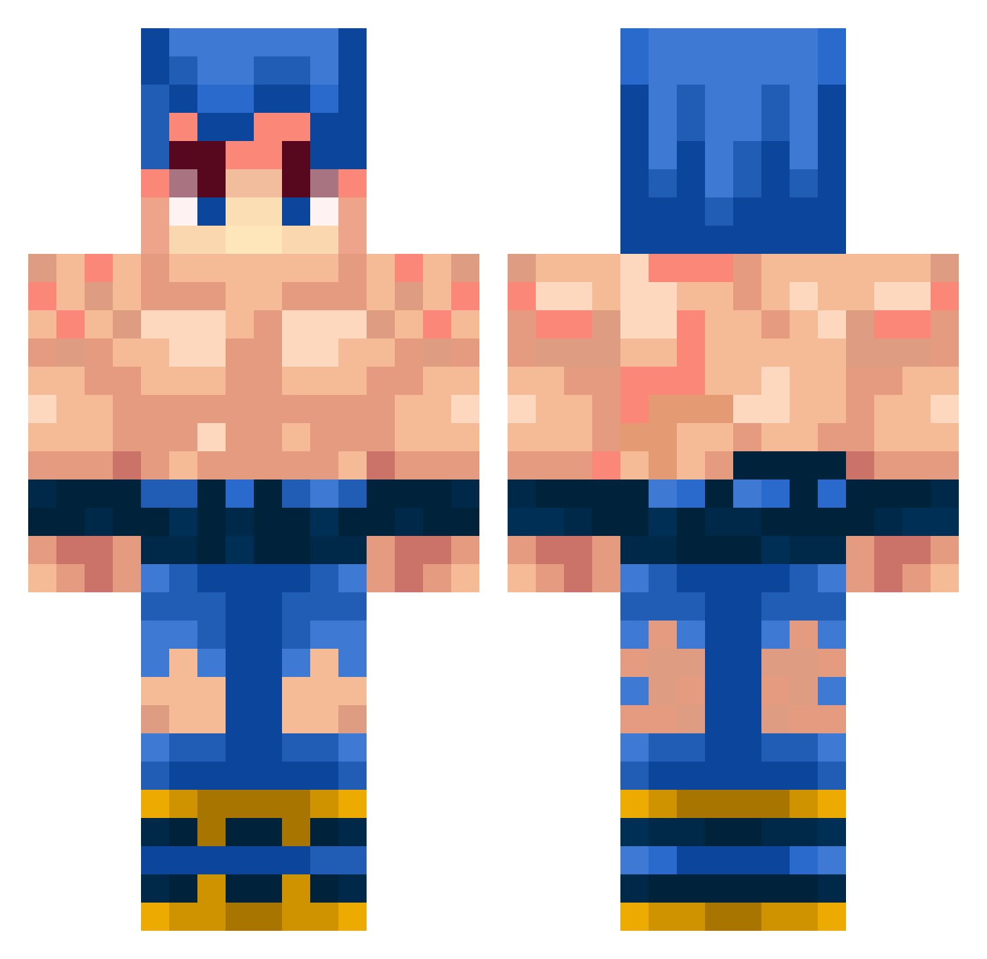 vampyt Minecraft skin, front and back view