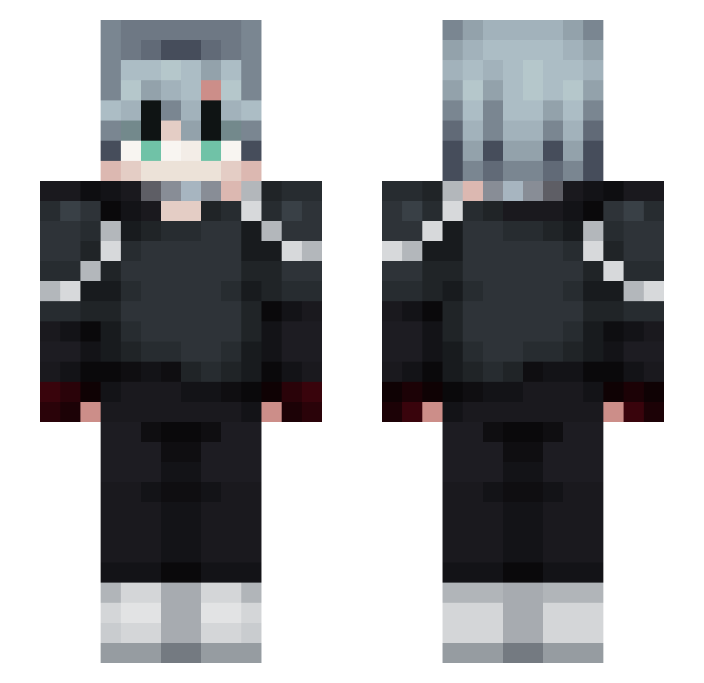 suawa Minecraft skin, front and back view